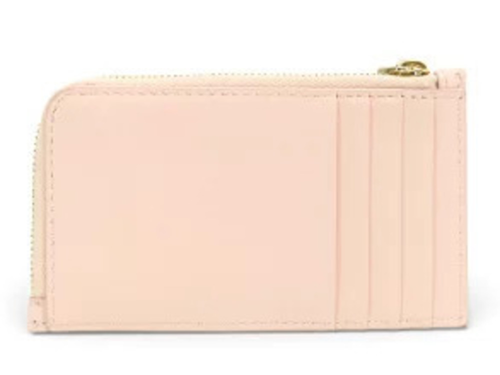 Dior Cosmos Powder Wallet Christian Zip Lambskin Lady Cannage Pink Compact Pink